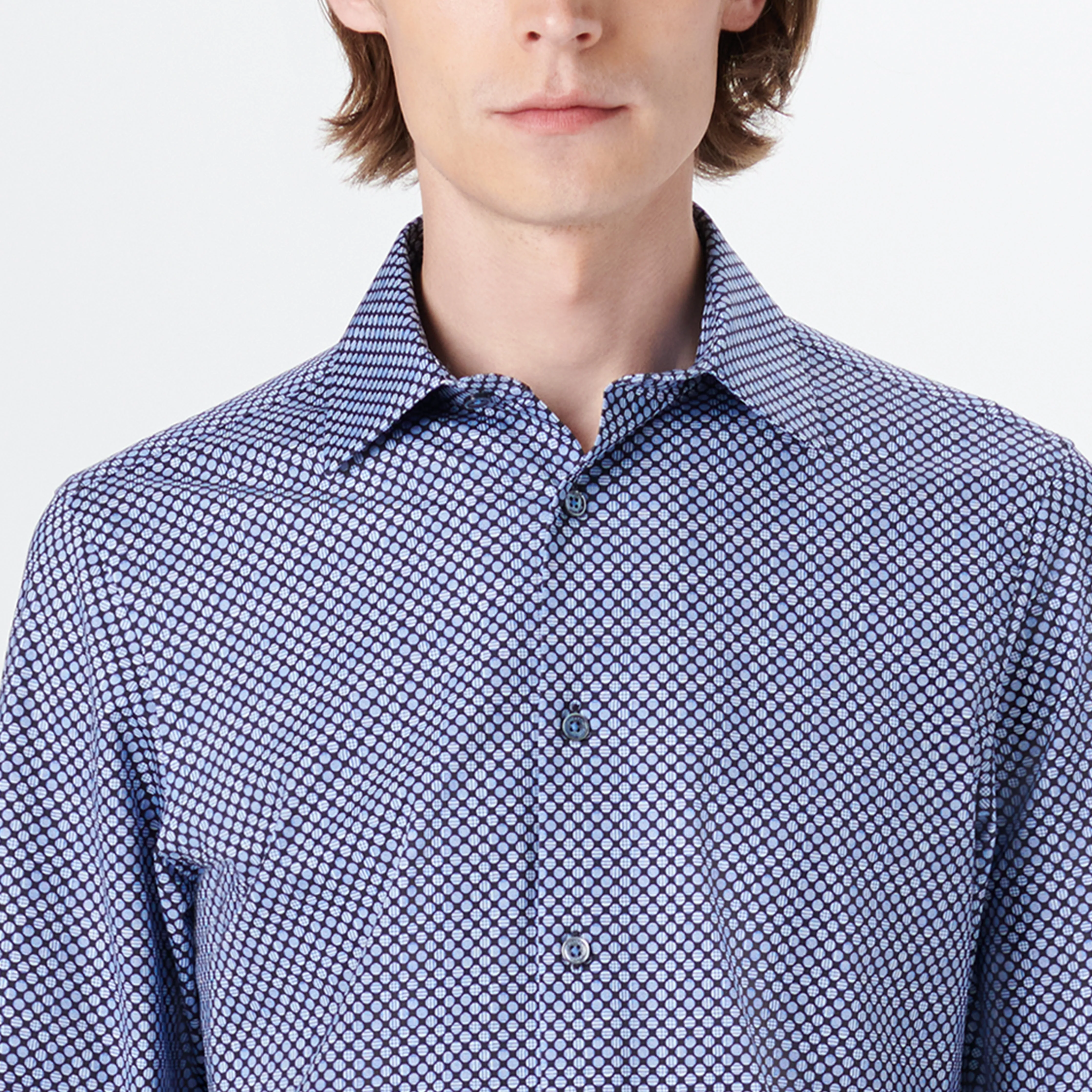 JAMES Coin Dot Print OoohCotton Shirt