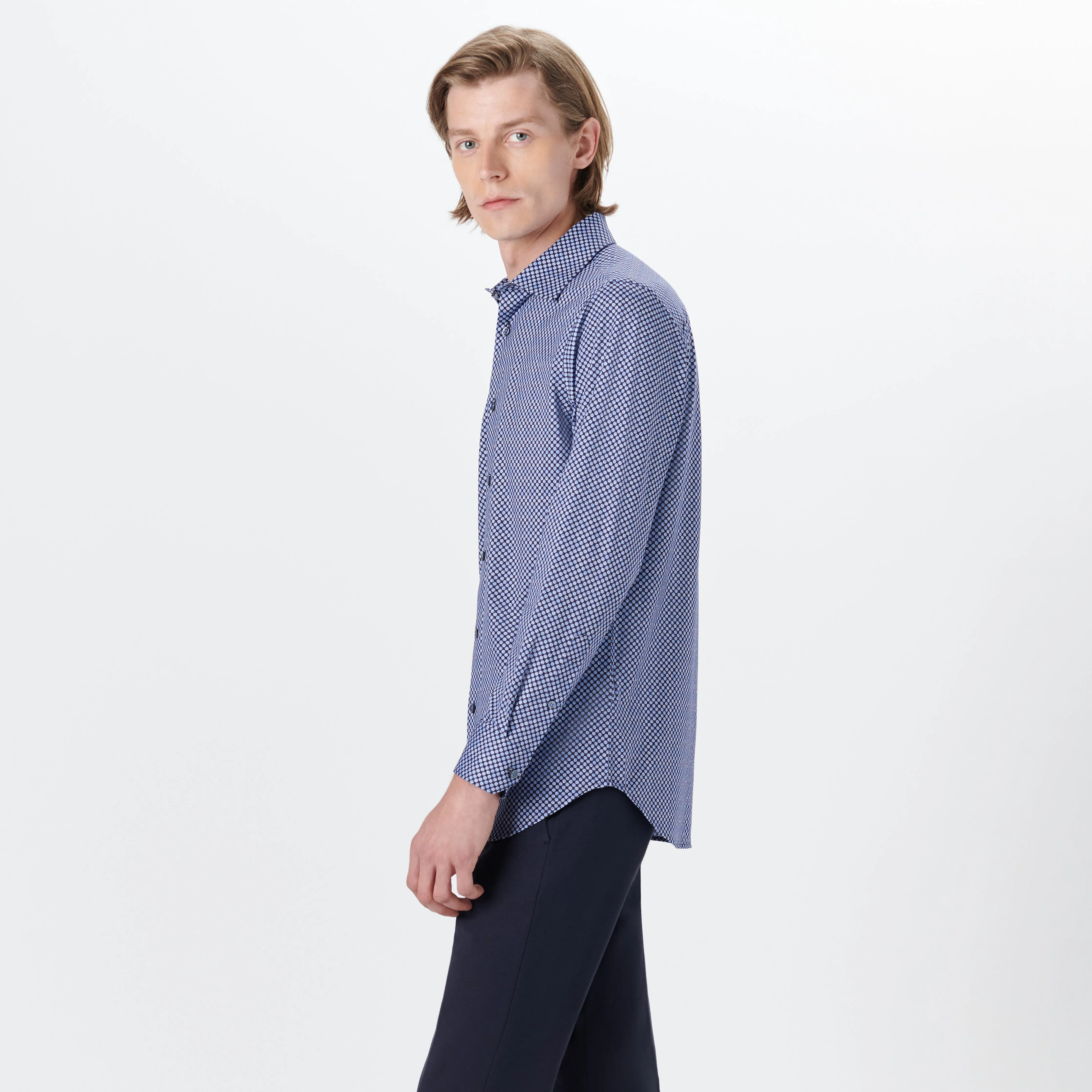 JAMES Coin Dot Print OoohCotton Shirt