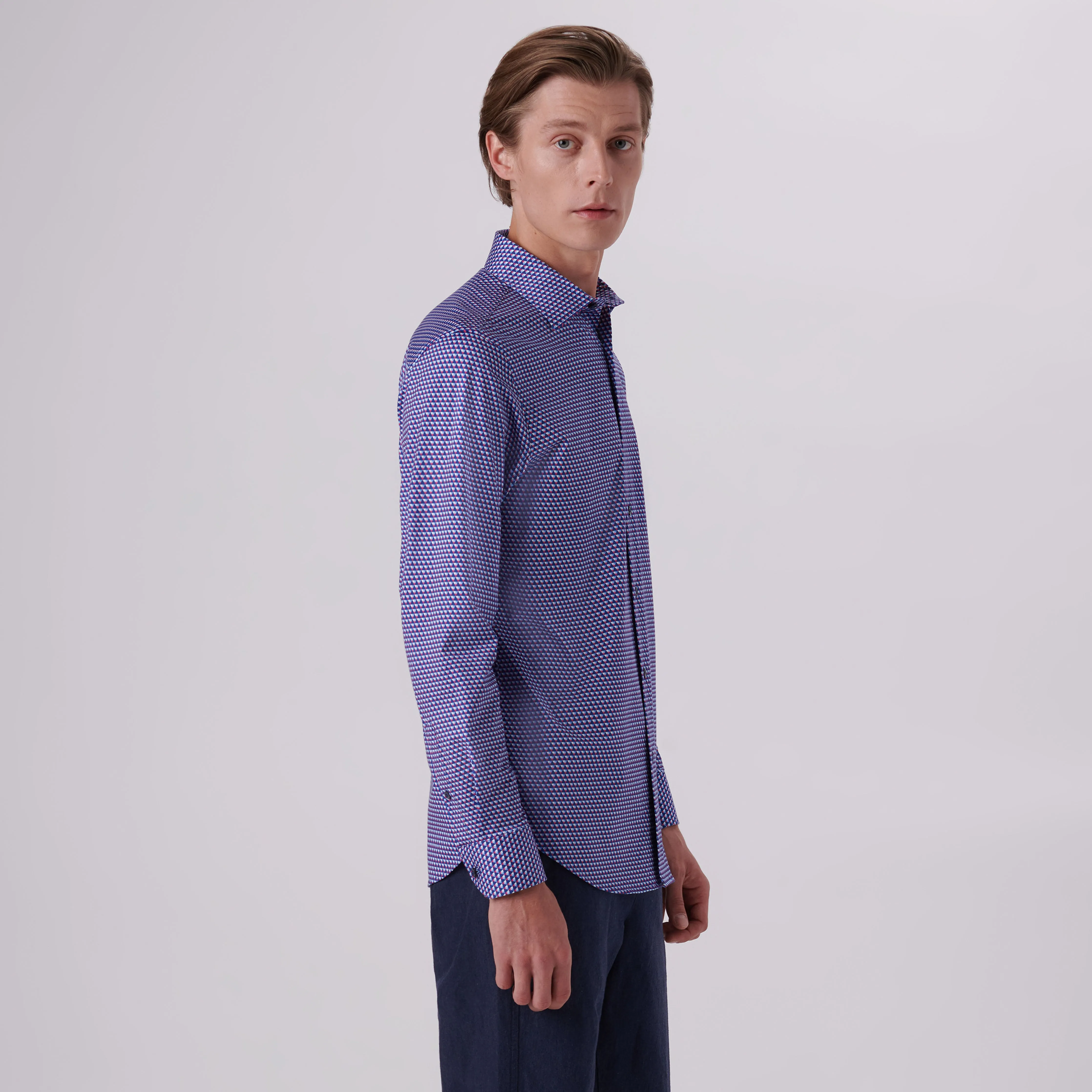 James Geometric Print OoohCotton Shirt