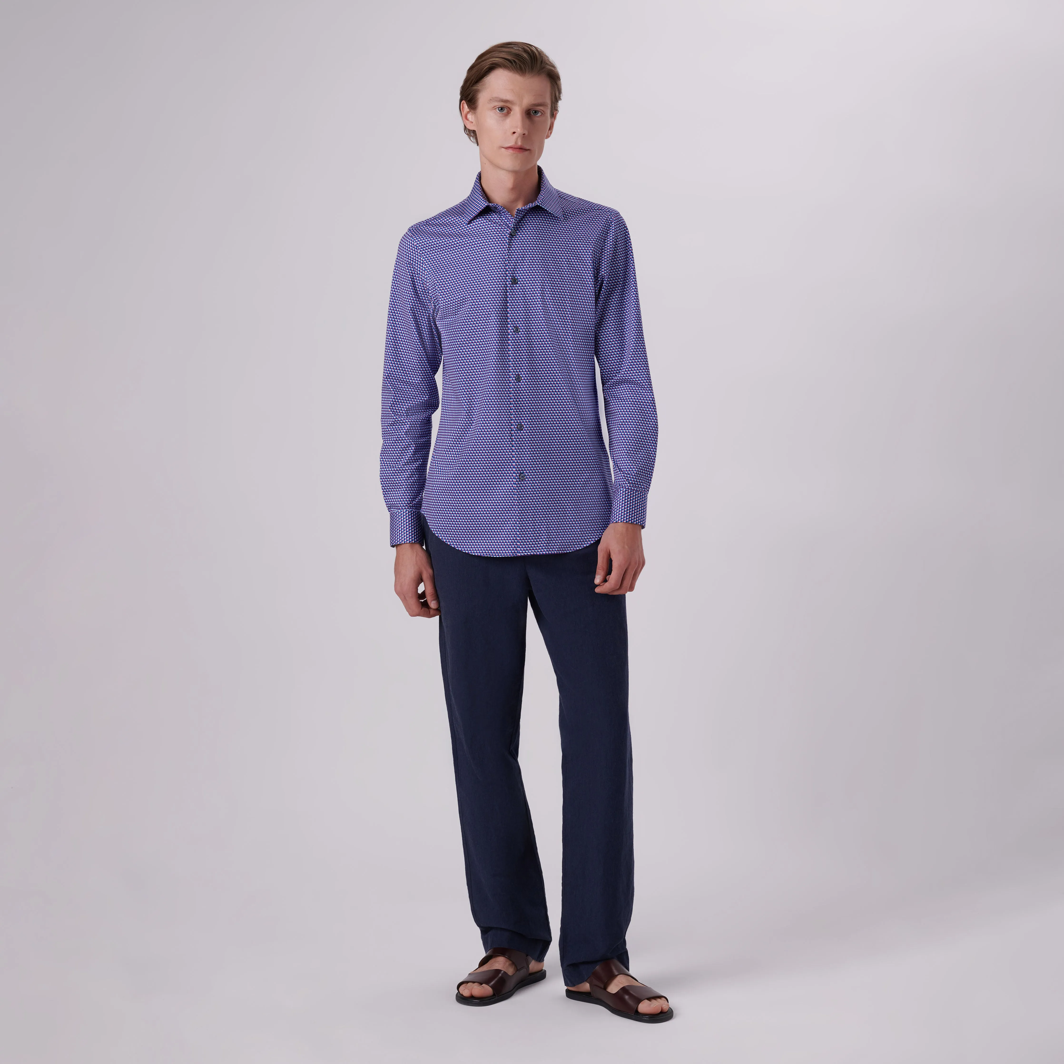 James Geometric Print OoohCotton Shirt