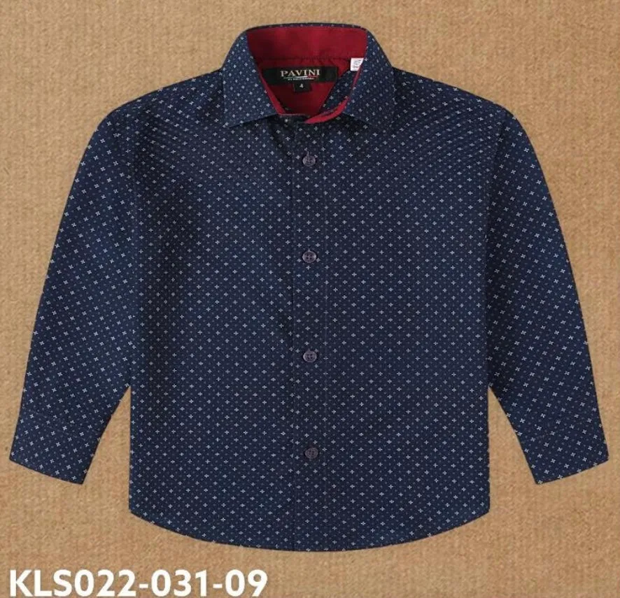 Jesús Navy Blue Dress Shirt