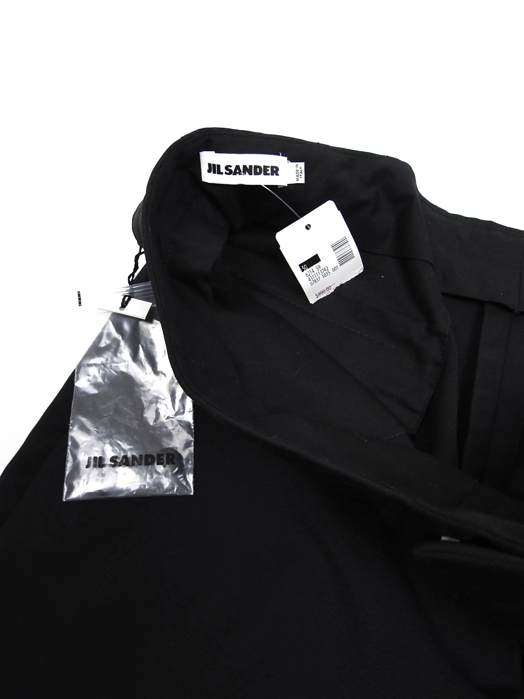 Jil Sander Black Wool Trousers Size 50