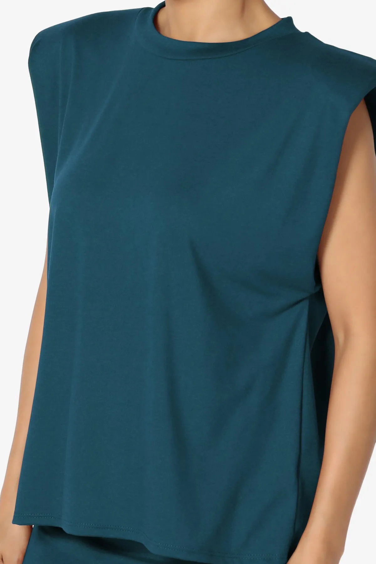 Joey Padded Shoulder Tank Top & Midi Pencil Skirt SET