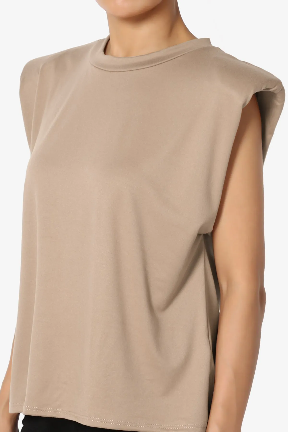 Joey Padded Shoulder Tank Top & Midi Pencil Skirt SET