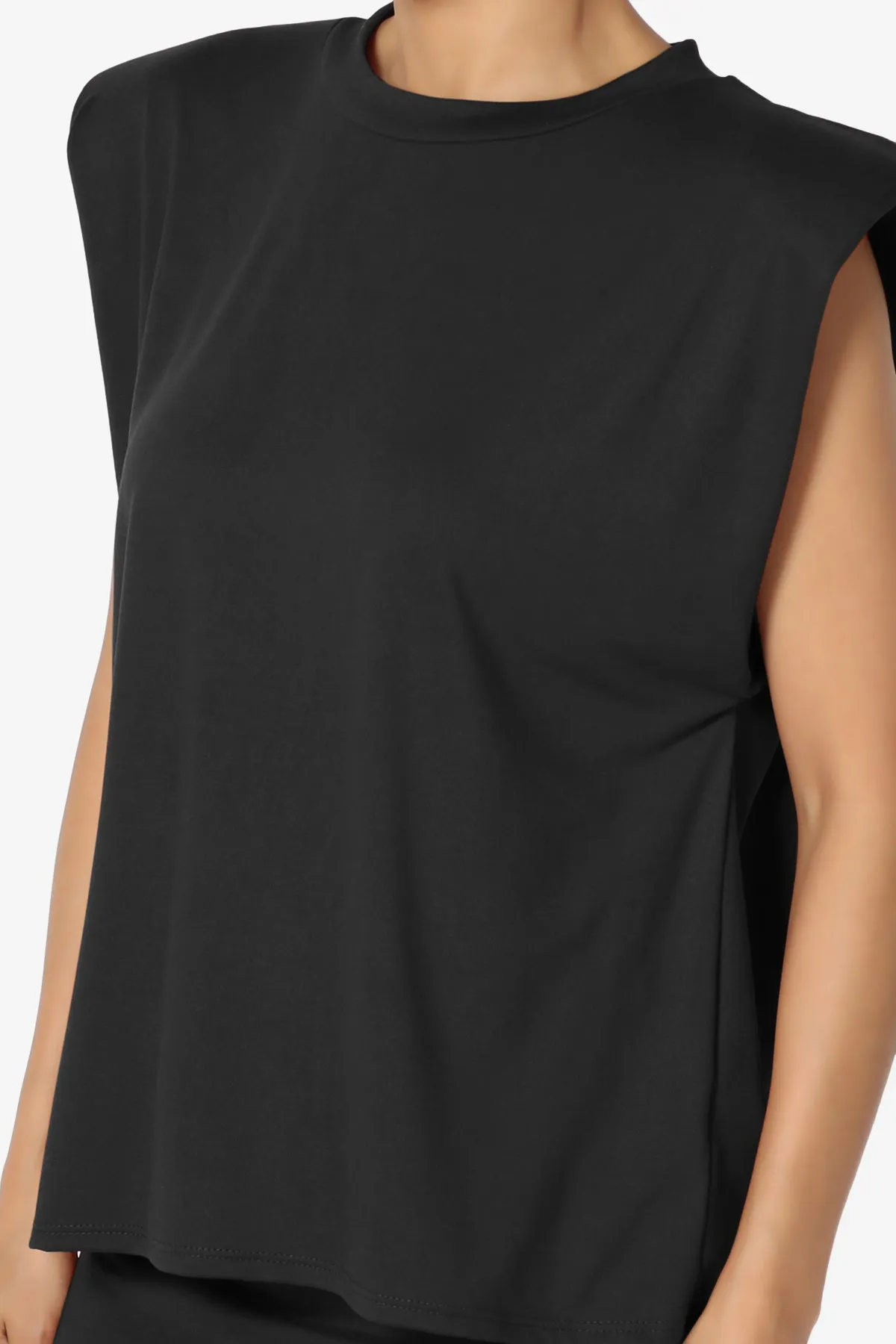 Joey Padded Shoulder Tank Top & Midi Pencil Skirt SET