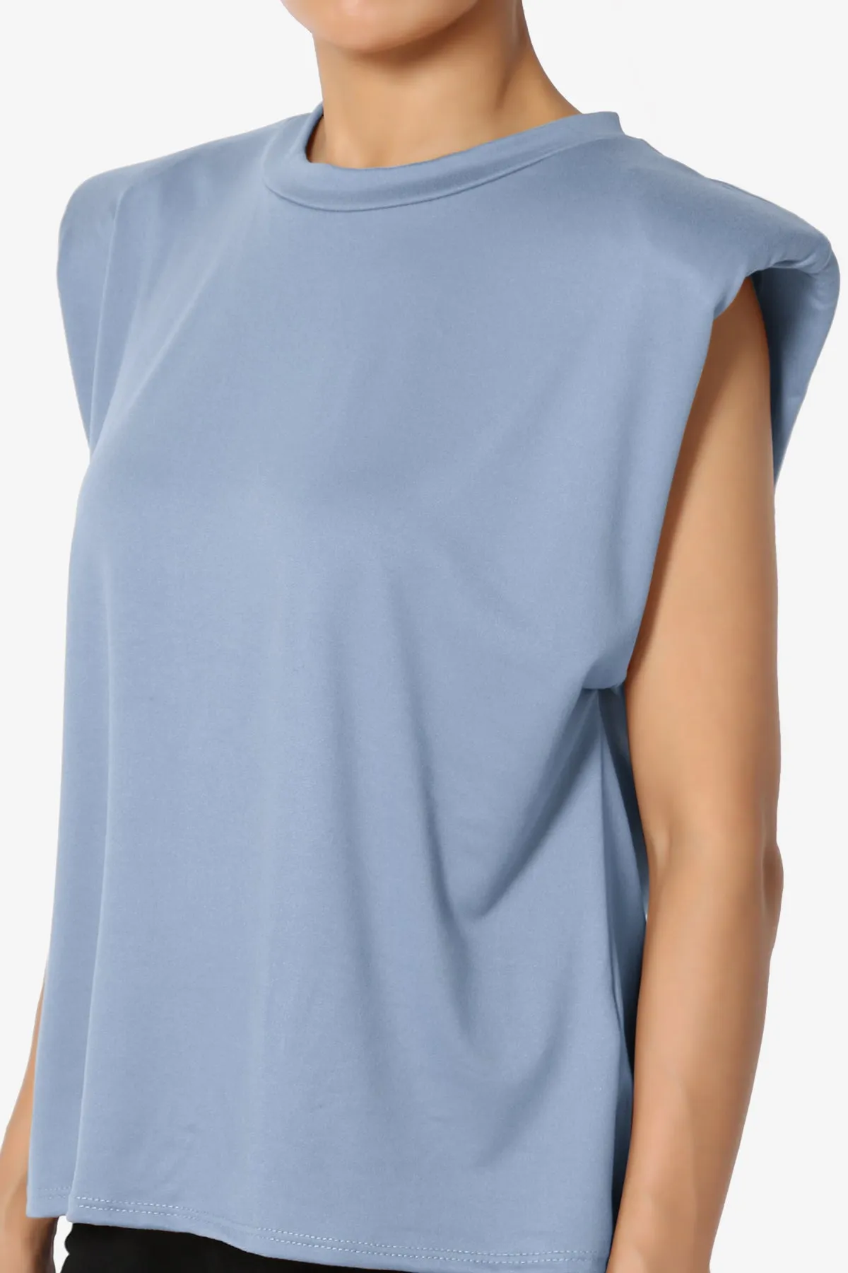 Joey Padded Shoulder Tank Top & Midi Pencil Skirt SET
