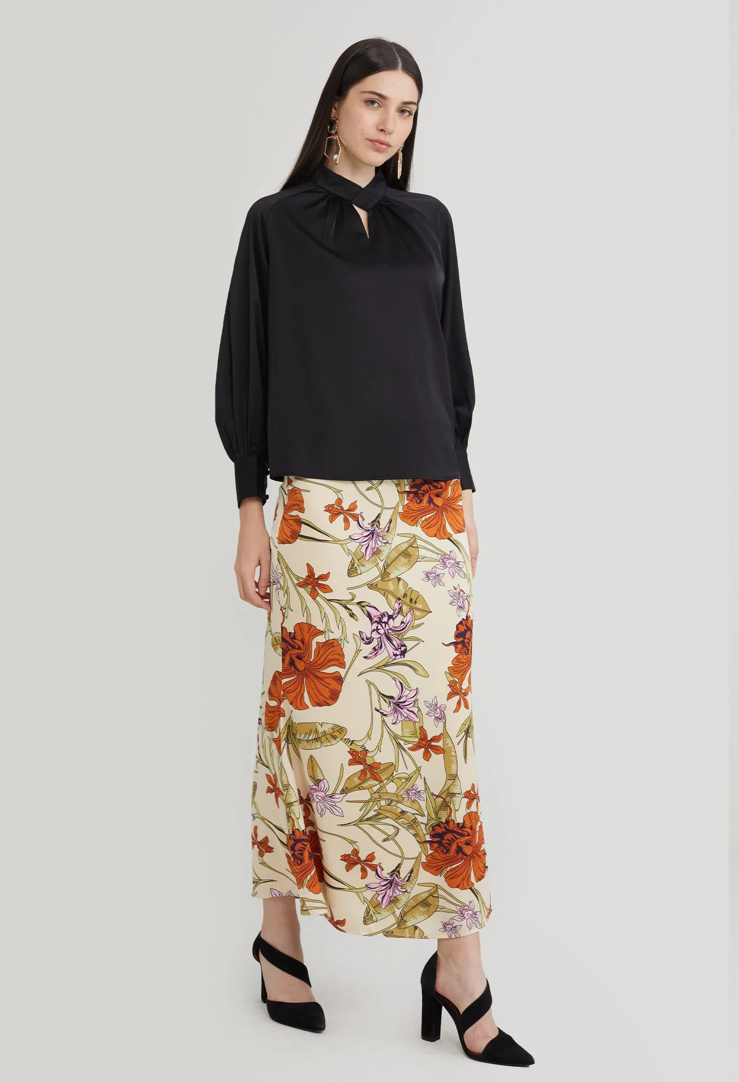 Key Hole Criss Cross Blouse