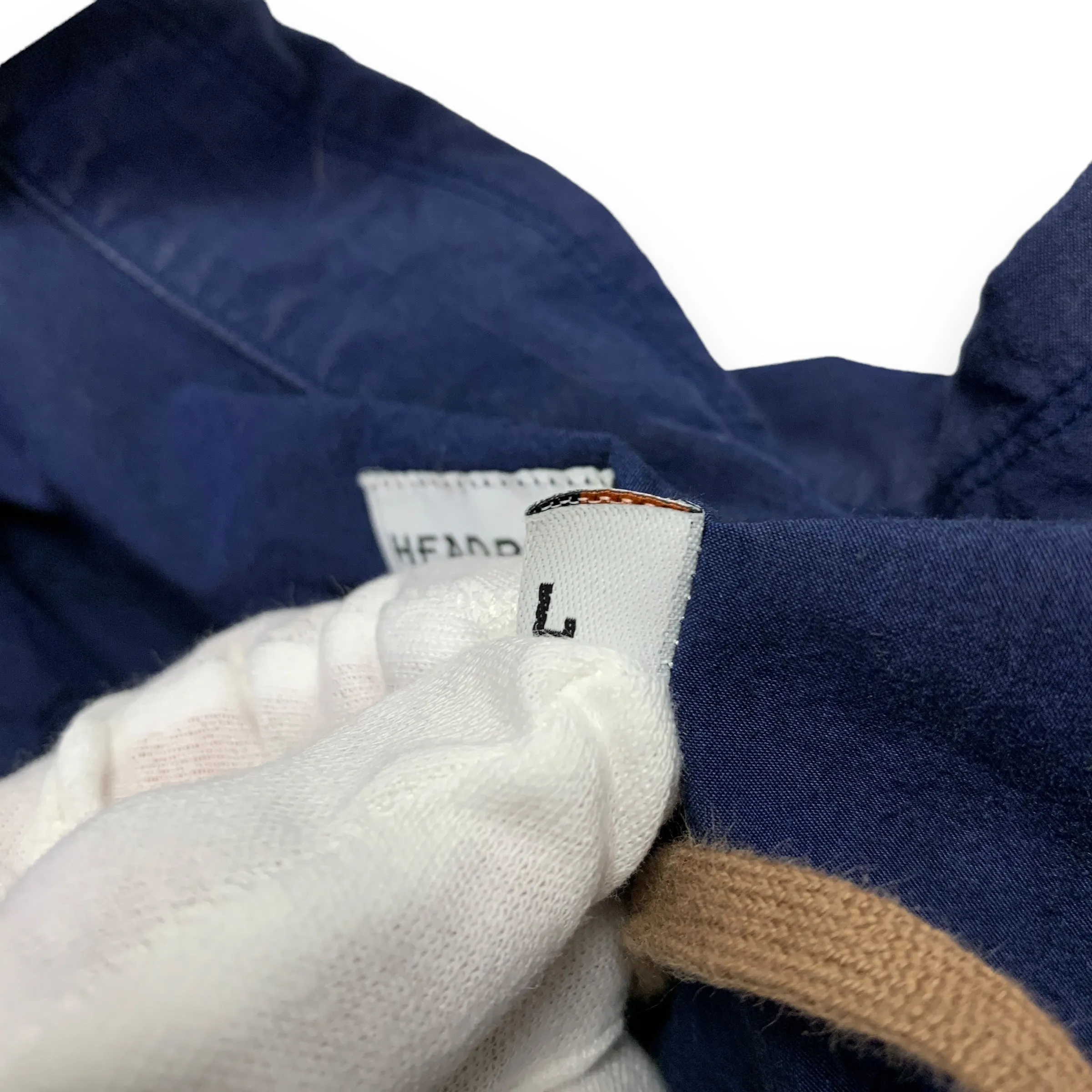 [L] HP  Head Porter Plus (Hiroshi Fujiwara) Lace Up Tunic Shirt Indigo