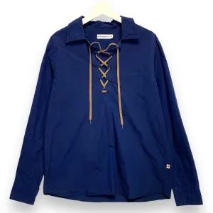 [L] HP  Head Porter Plus (Hiroshi Fujiwara) Lace Up Tunic Shirt Indigo