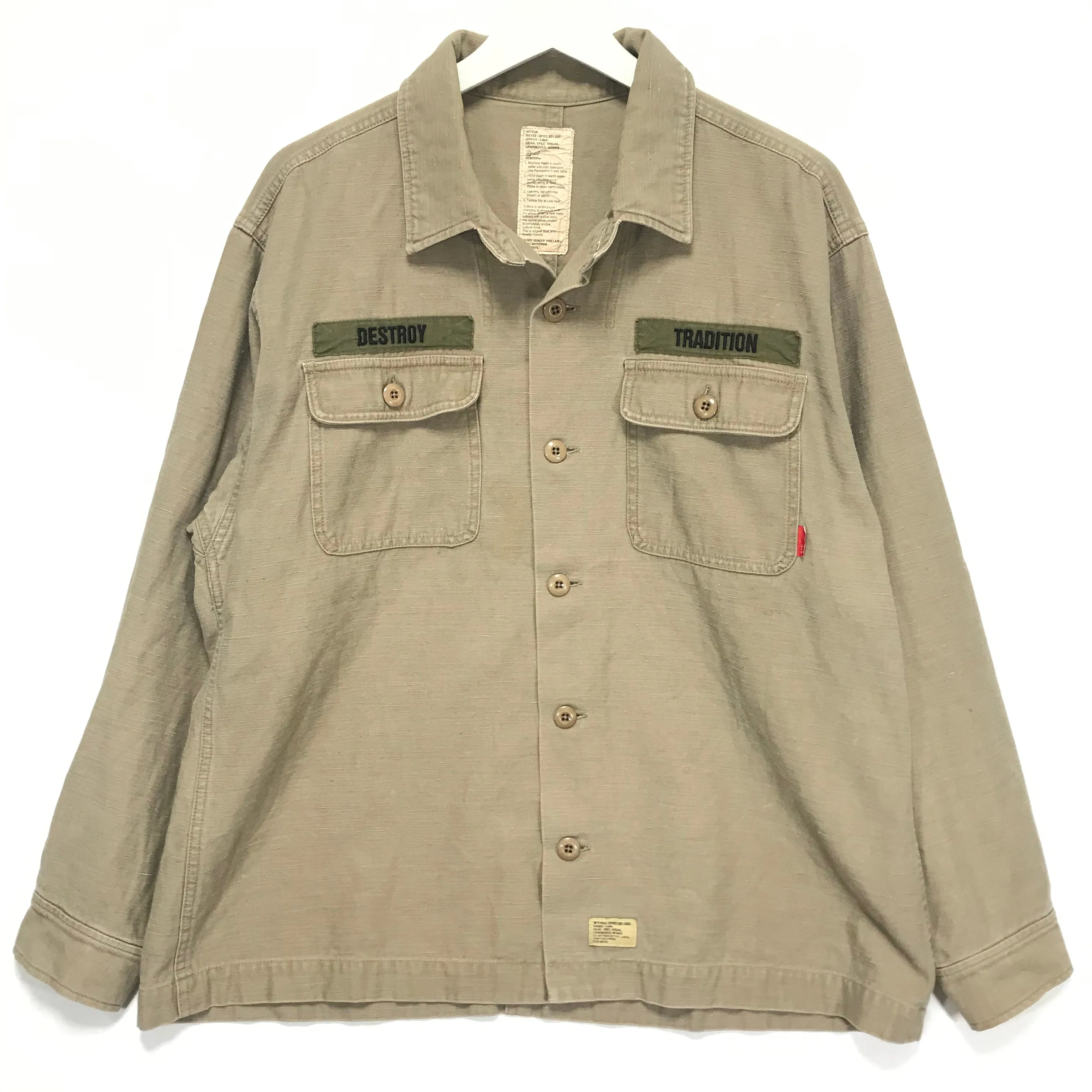 [L] WTaps 06AW Destroy Tradition BUDS L/S Shirt Beige
