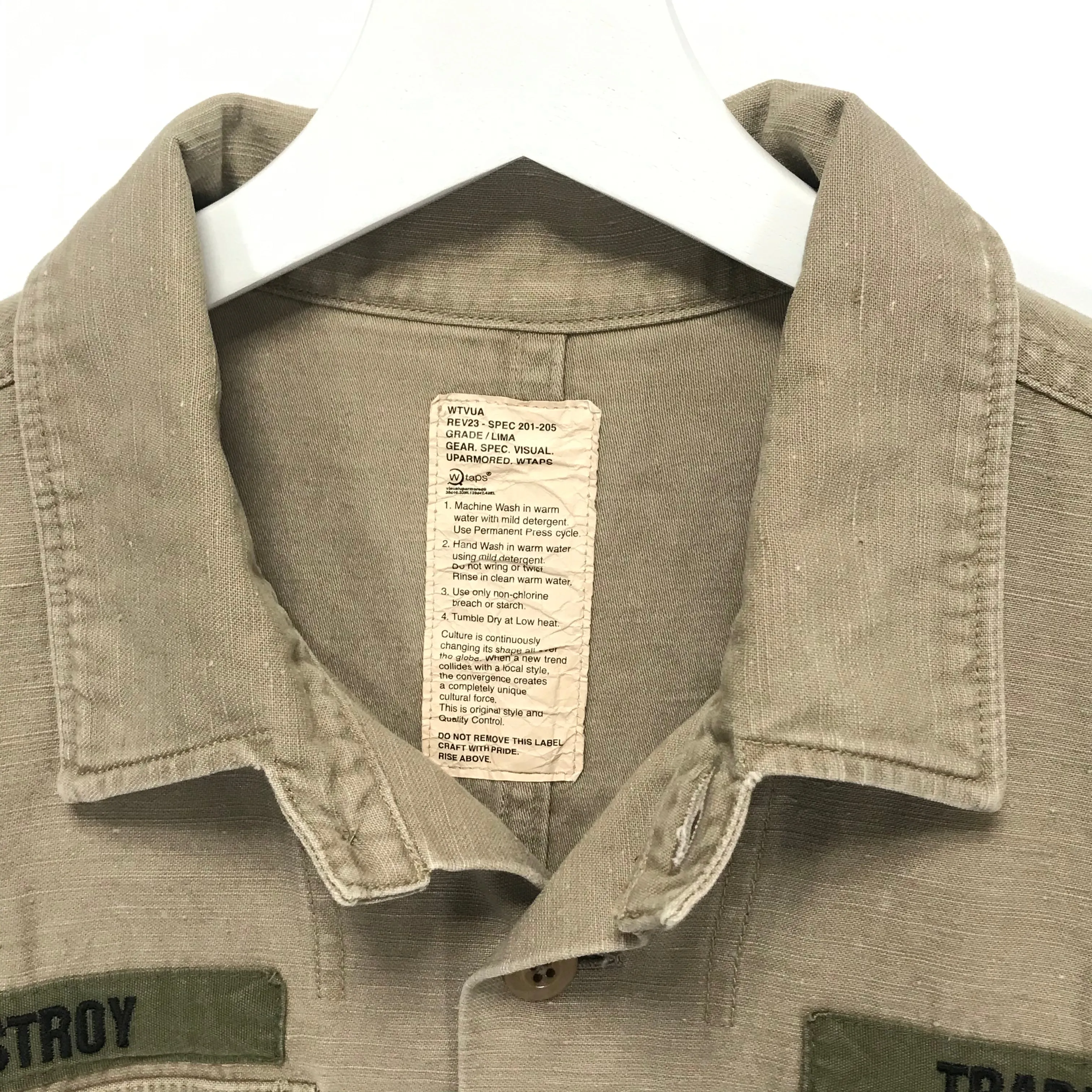 [L] WTaps 06AW Destroy Tradition BUDS L/S Shirt Beige