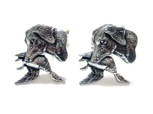 Labrador Dog with Duck Cufflinks