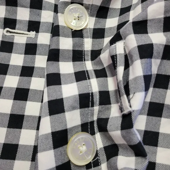 LAUREN RALPH LAUREN Black and White Checkered Double-Breasted Jacket Size Large