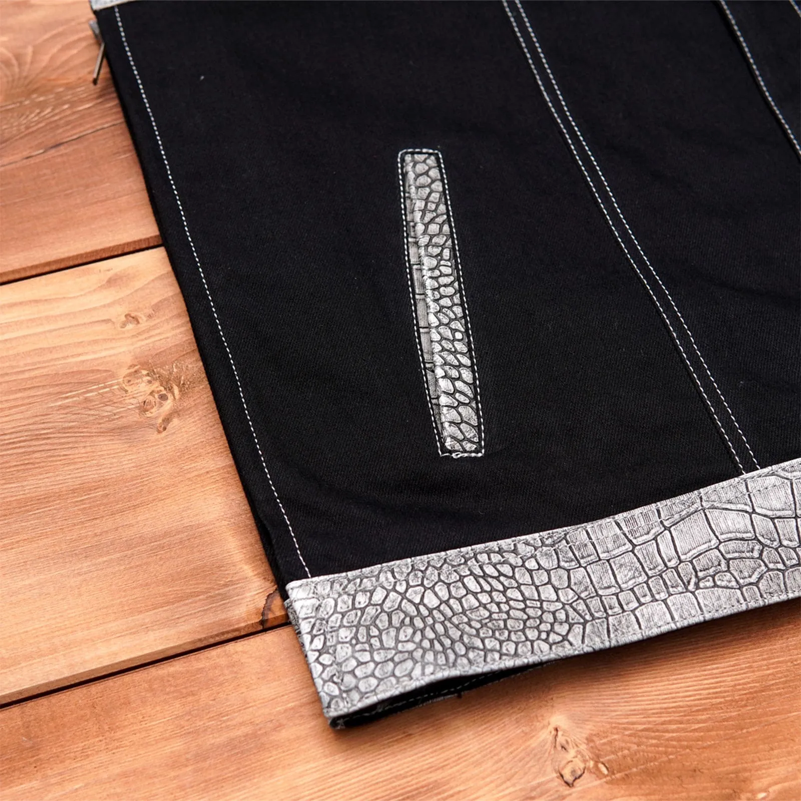 Leatherick Custom Crocodile Textured Leather Vest