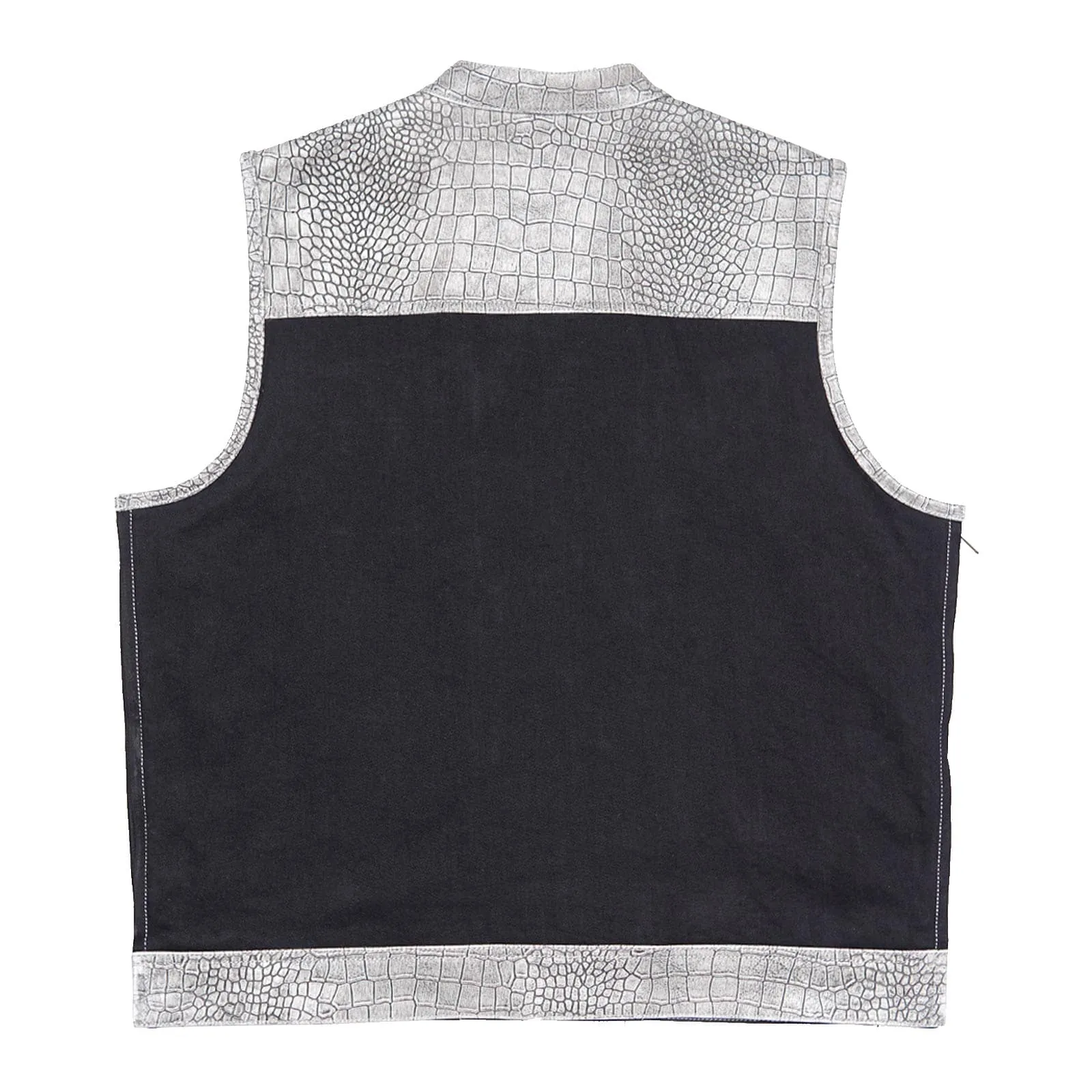 Leatherick Custom Crocodile Textured Leather Vest