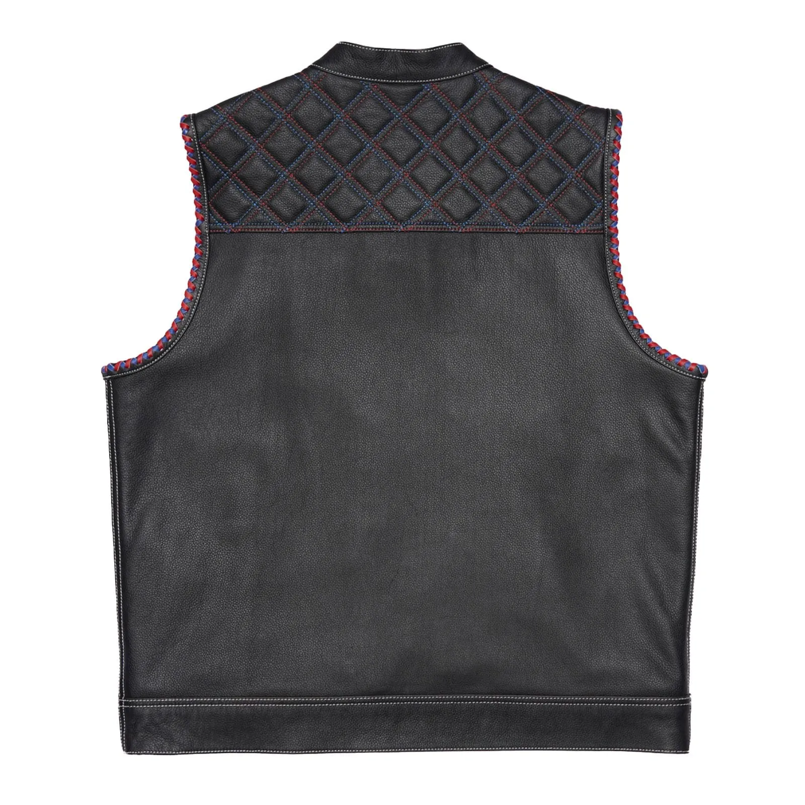 Leatherick Dual Closure Diamond Stitch Custom Vest