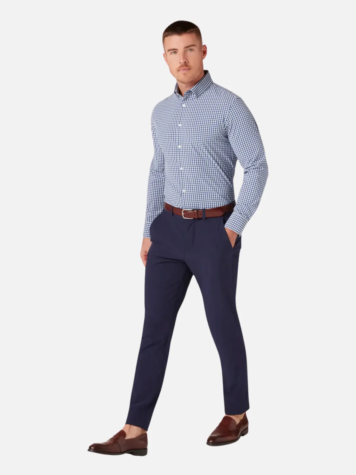 Leeward LS Dress Shirt - Alamo Gingham