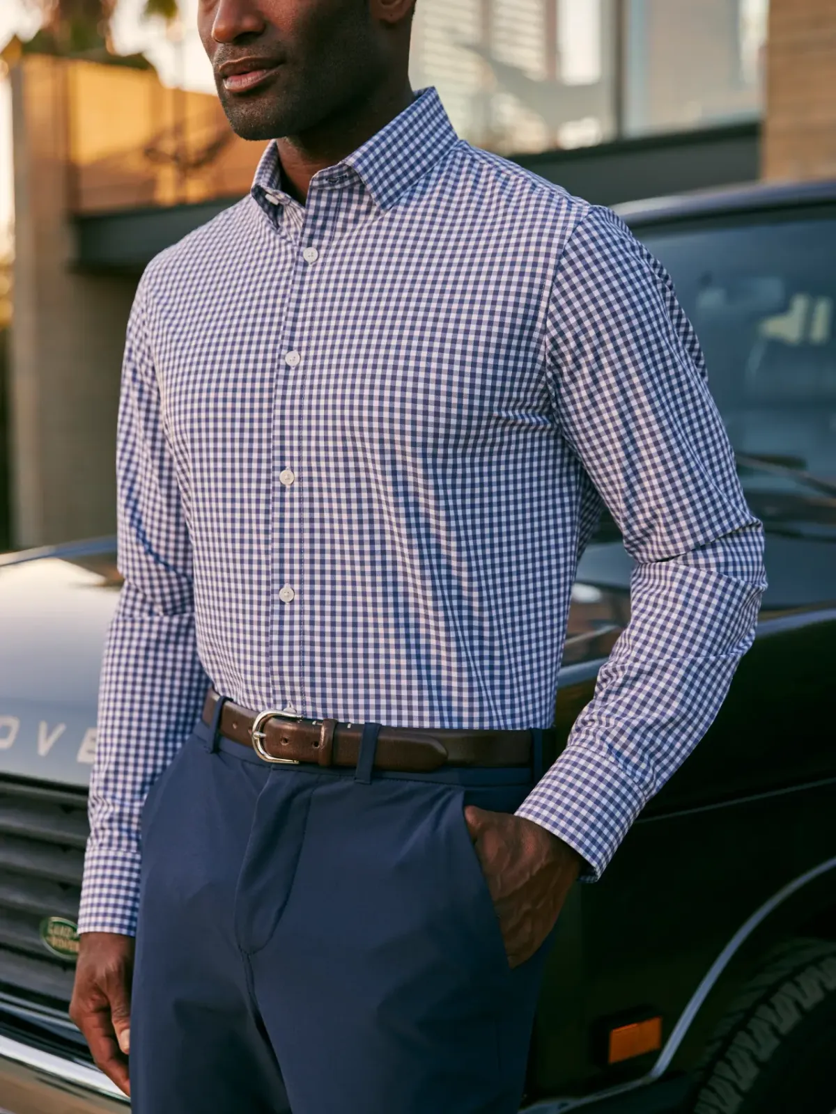 Leeward LS Dress Shirt - Alamo Gingham