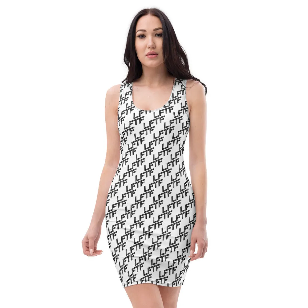 LFTF All Over Logo Dress "White/Black"