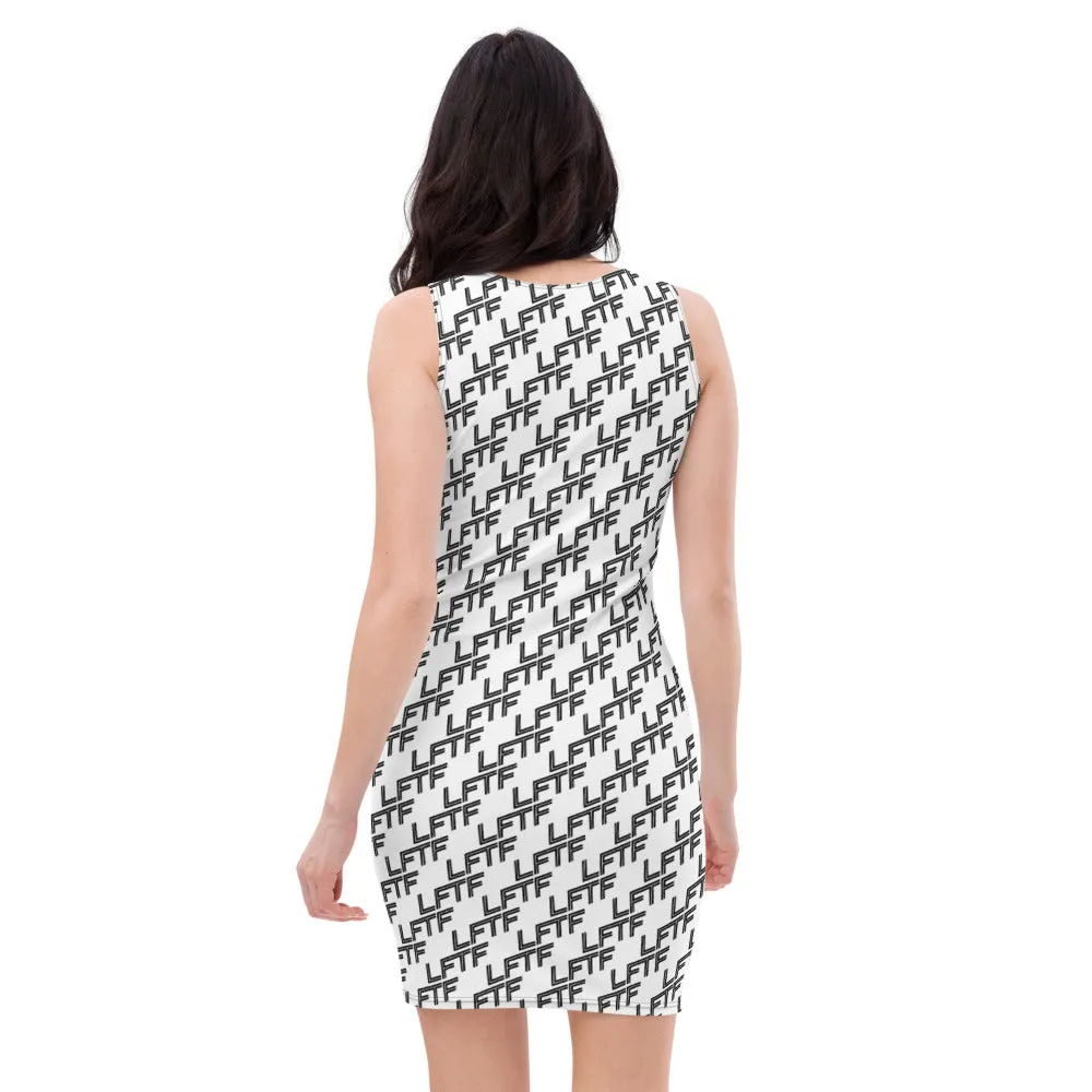 LFTF All Over Logo Dress "White/Black"
