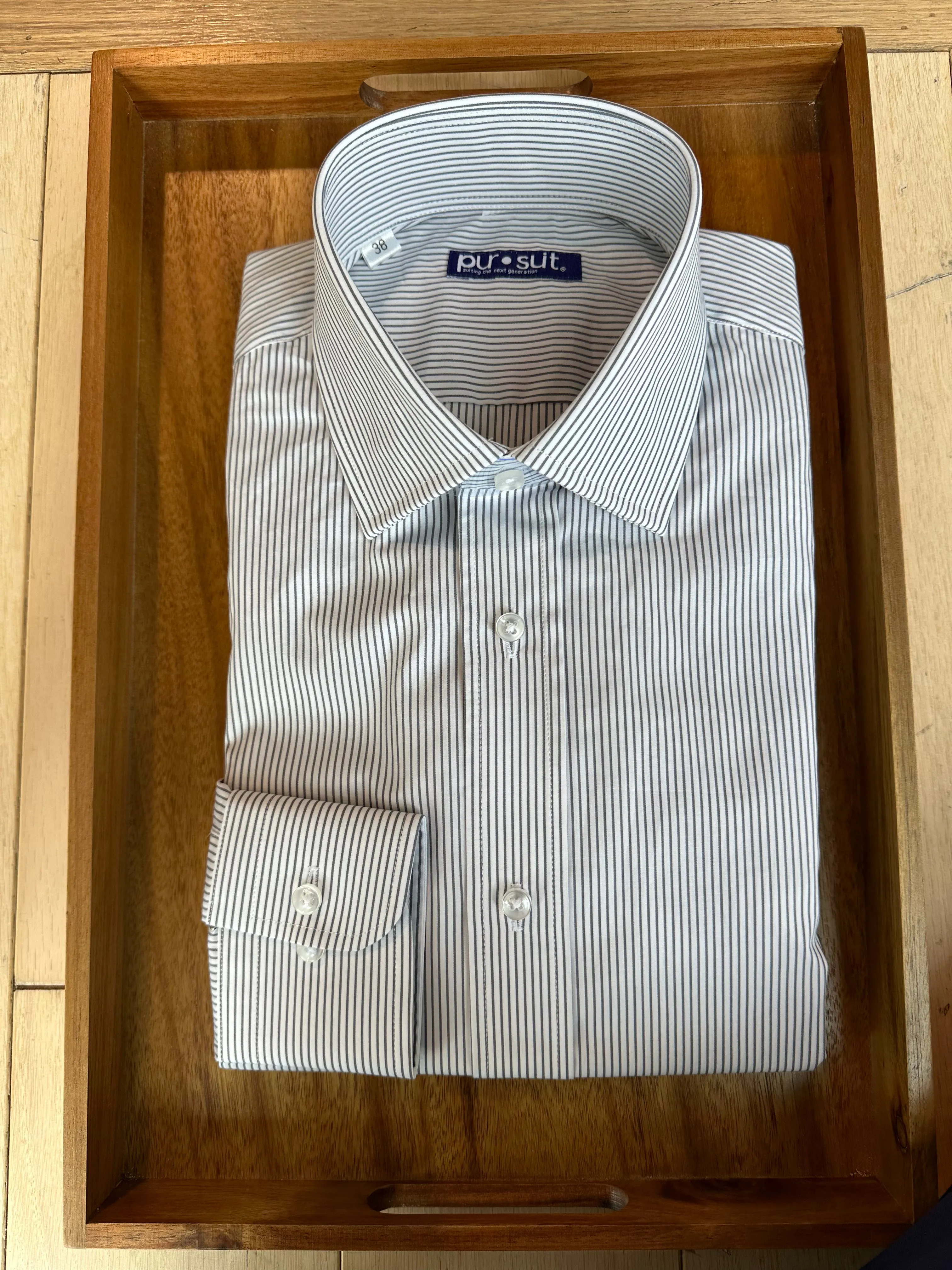 Light Gray Bengal Stripe Premium Shirt (Final Sale)