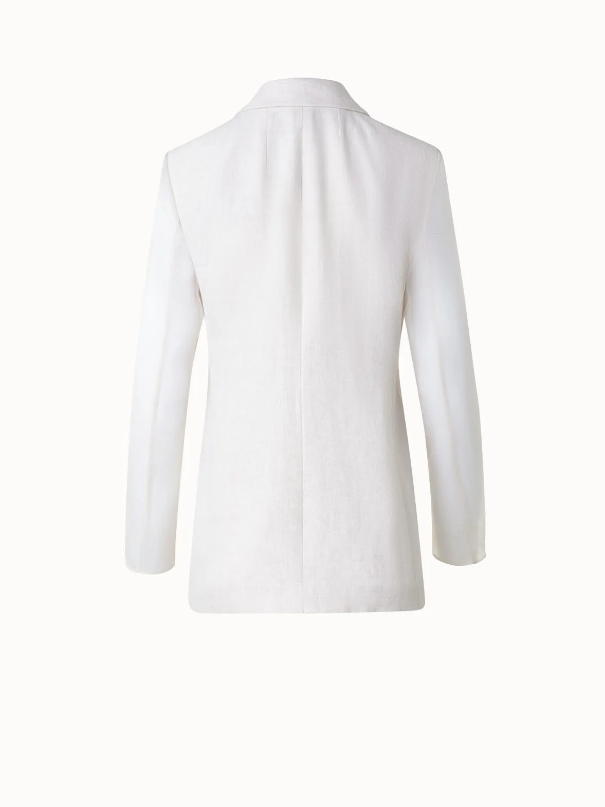 Linen Jacket with Semi-Sheer Organza Sleeves