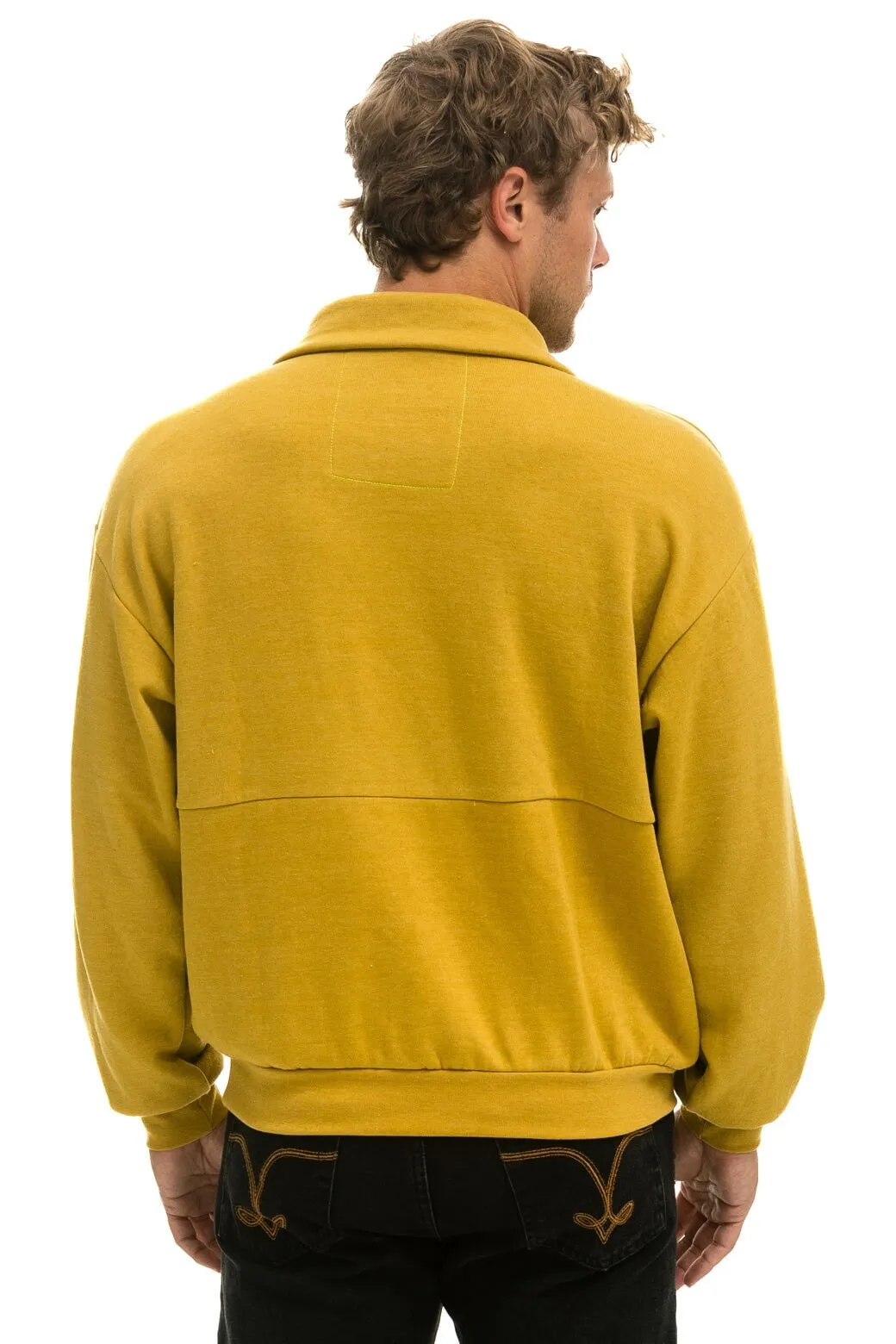 LOGO EMBROIDERY HALF ZIP SWEATSHIRT - KHAKI