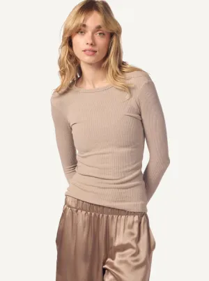 Long Sleeve Fitted Crew Neck