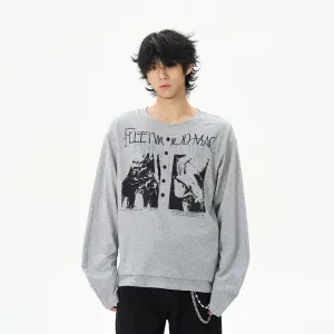Long-Sleeve Printed Street Pullover