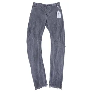 Lost & Found Ria Dunn Light Grey Curved Leg Trousers - L