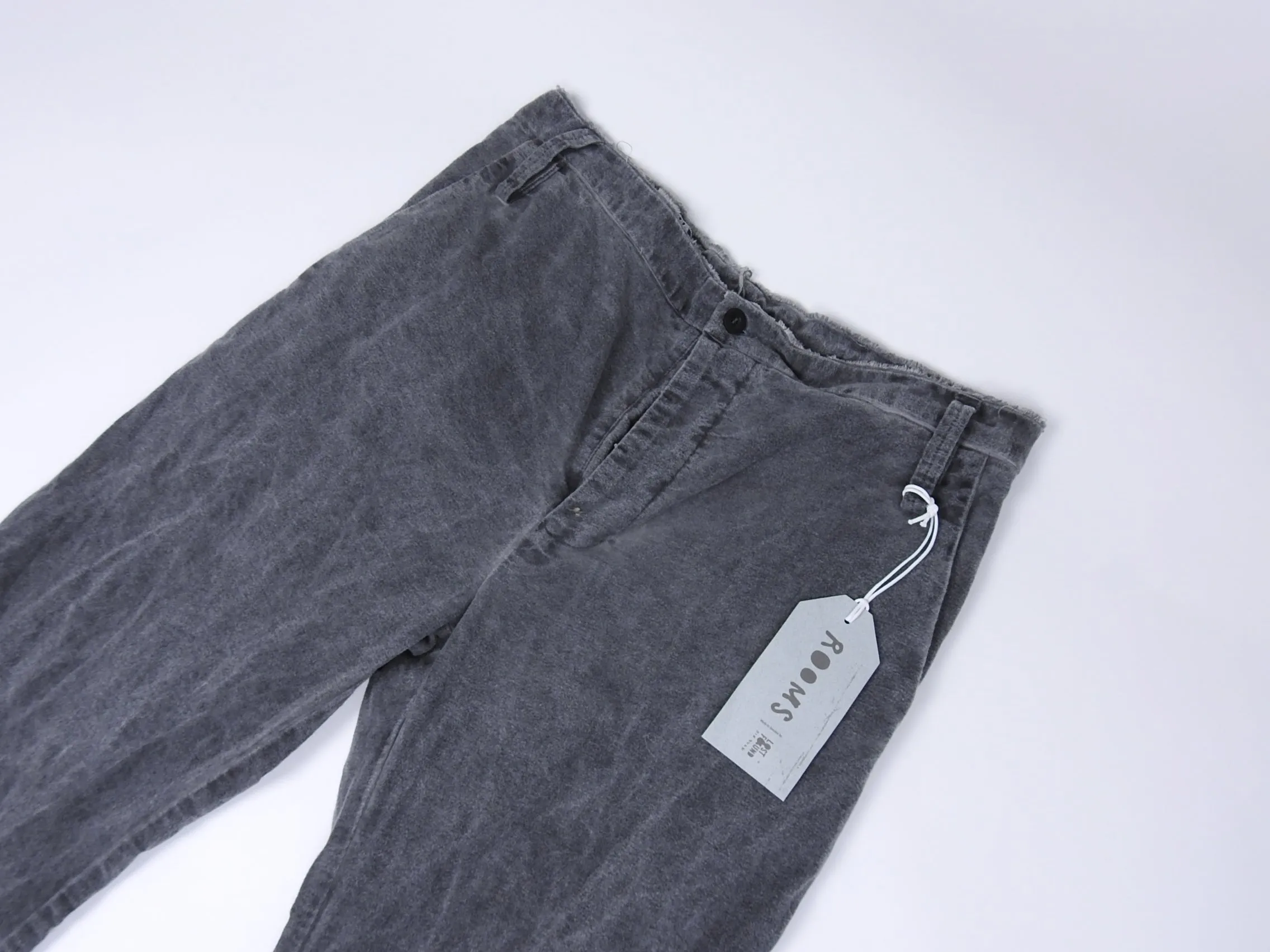 Lost & Found Ria Dunn Light Grey Curved Leg Trousers - L