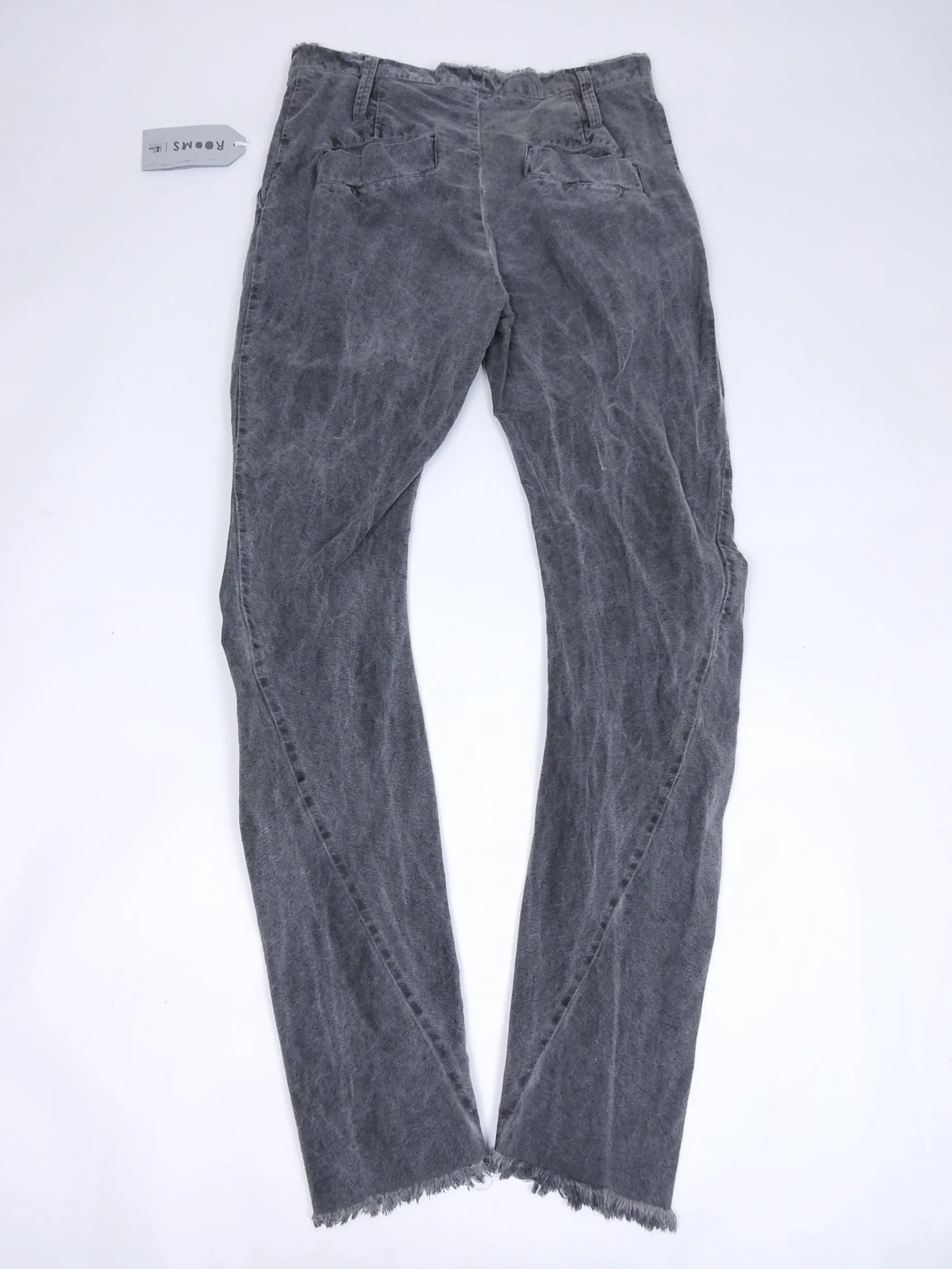 Lost & Found Ria Dunn Light Grey Curved Leg Trousers - L