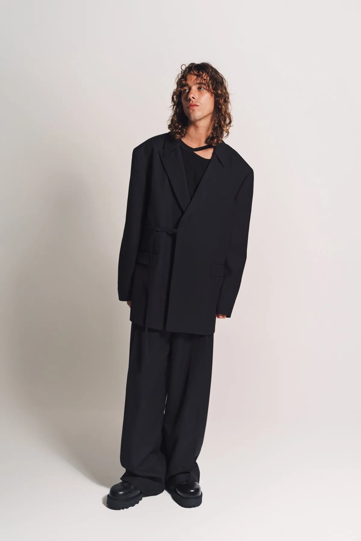 LOUIS GABRIEL NOUCHI | DOUBLE-BREASTED JACKET WITH DOUBLE COLLAR