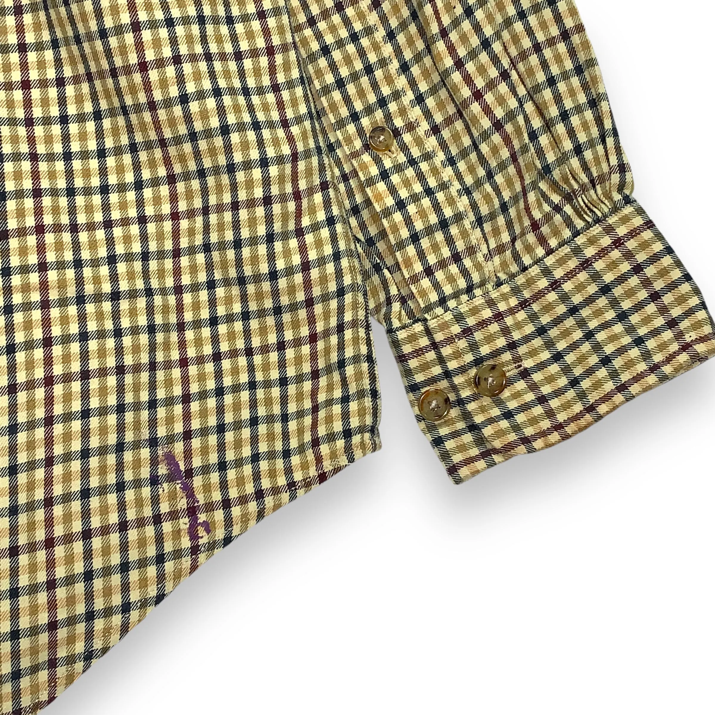 [M] Needles Rebuild Ribbon Cut Check Shirt