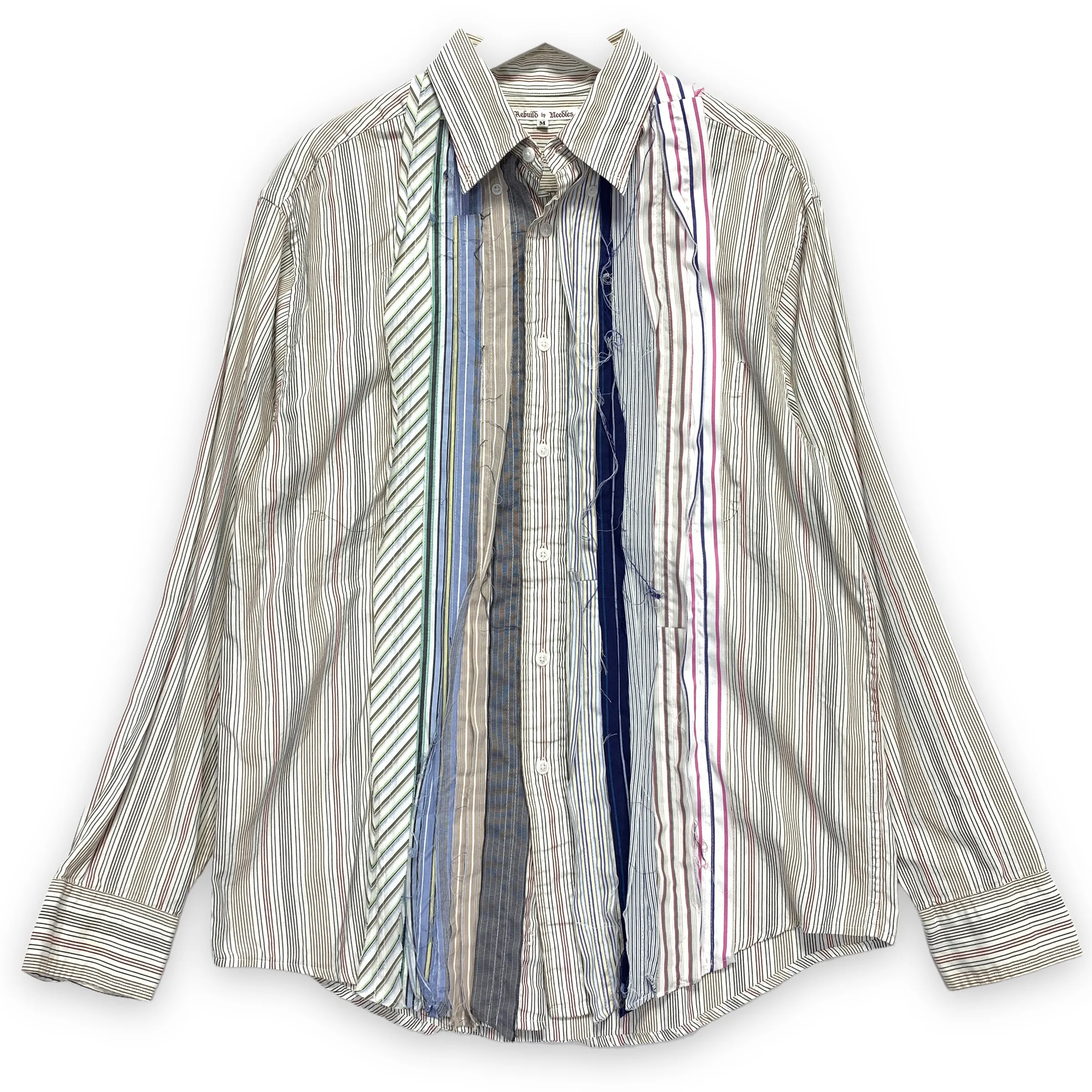 [M] Needles Rebuild Ribbon Cut Dress Shirt