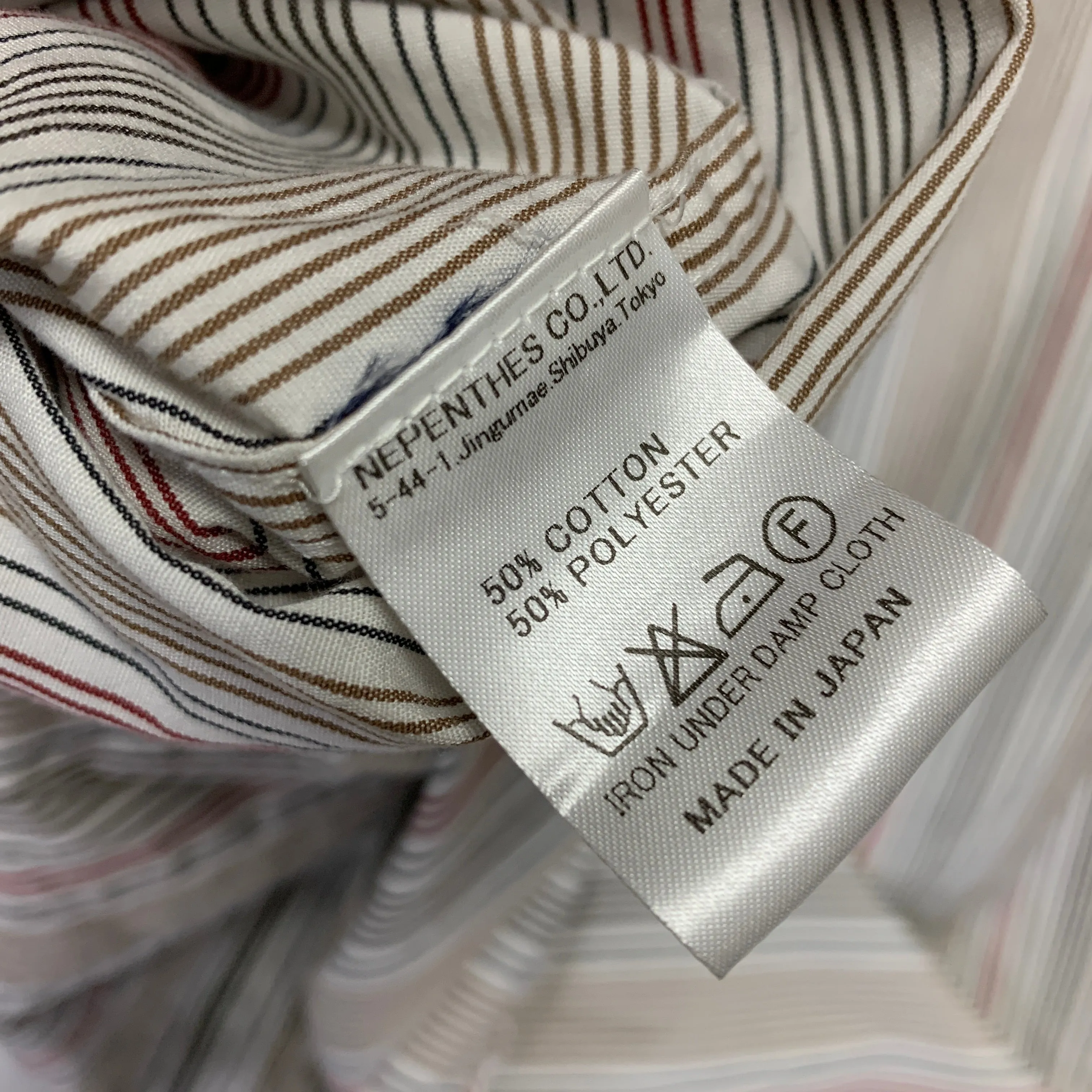 [M] Needles Rebuild Ribbon Cut Dress Shirt