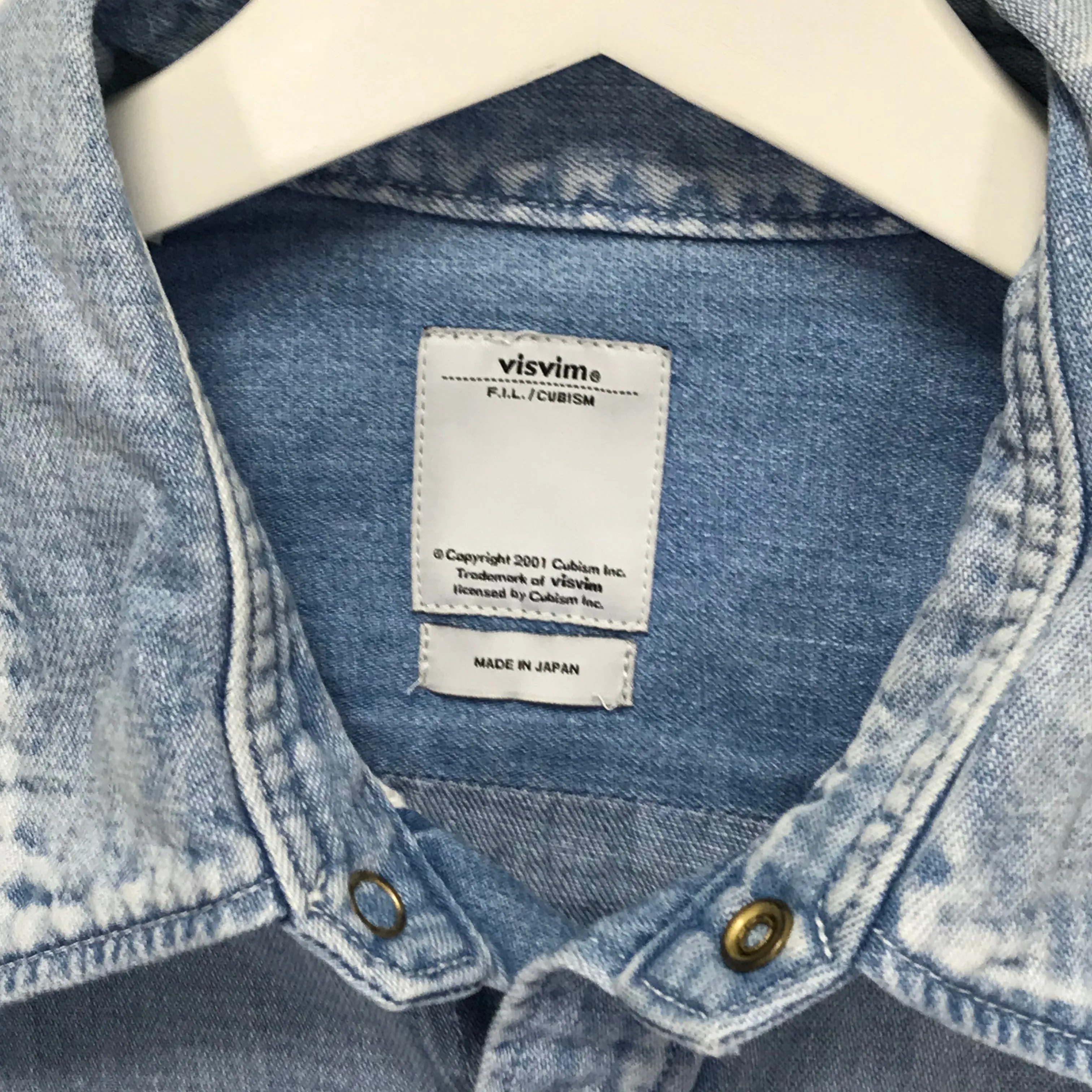 [M] Visvim 11AW SOCIAL SCULPTURE DENIM SHIRT DAMAGED L/S INDIGO