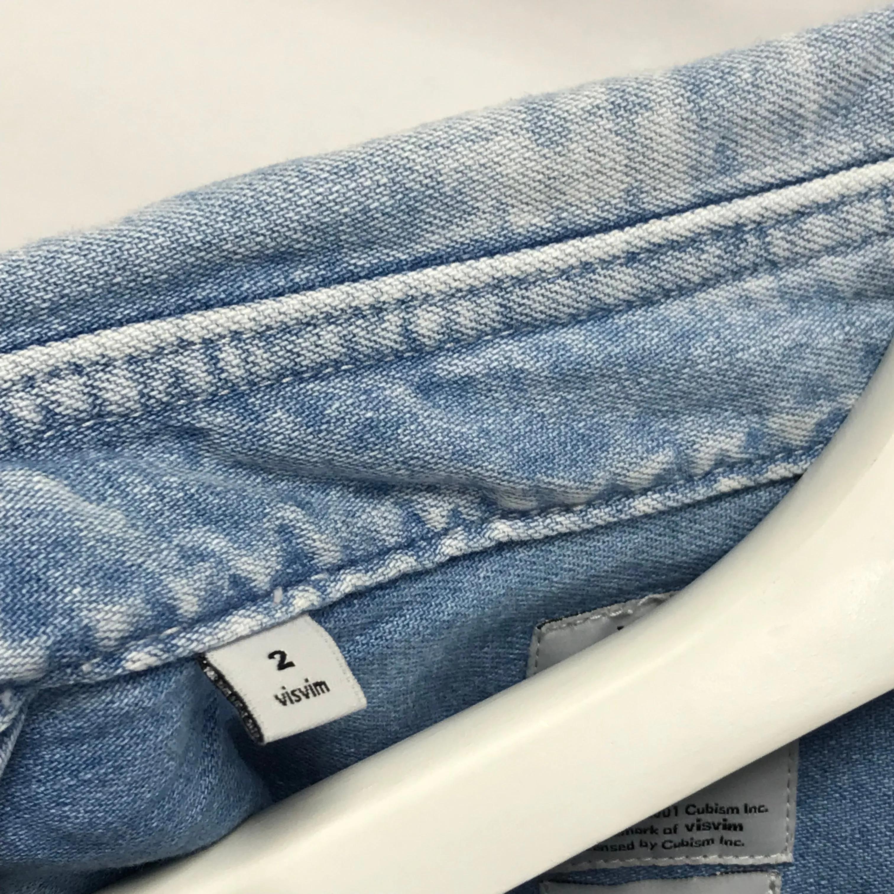 [M] Visvim 11AW SOCIAL SCULPTURE DENIM SHIRT DAMAGED L/S INDIGO