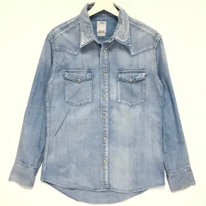 [M] Visvim 11AW SOCIAL SCULPTURE DENIM SHIRT DAMAGED L/S INDIGO