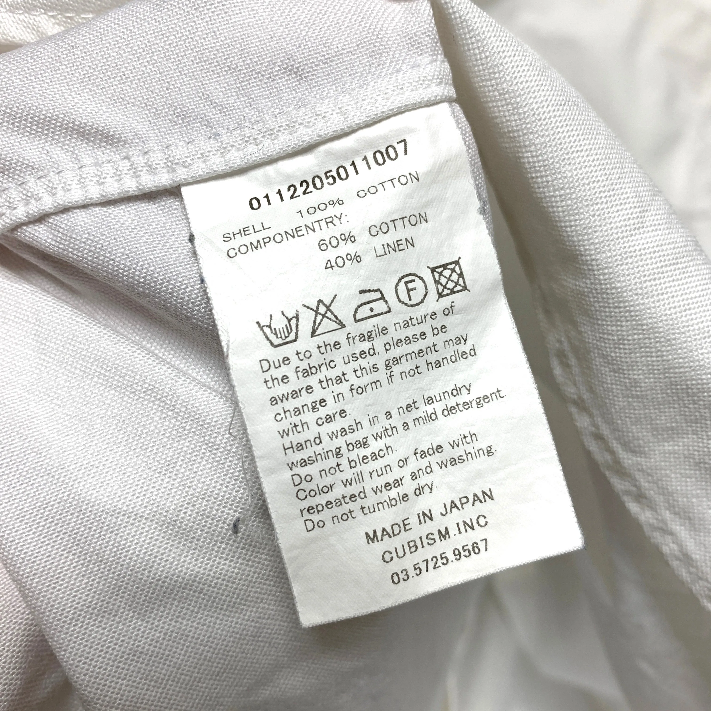 [M] Visvim 12AW Albacore Pizi Giza L/S Shirt White
