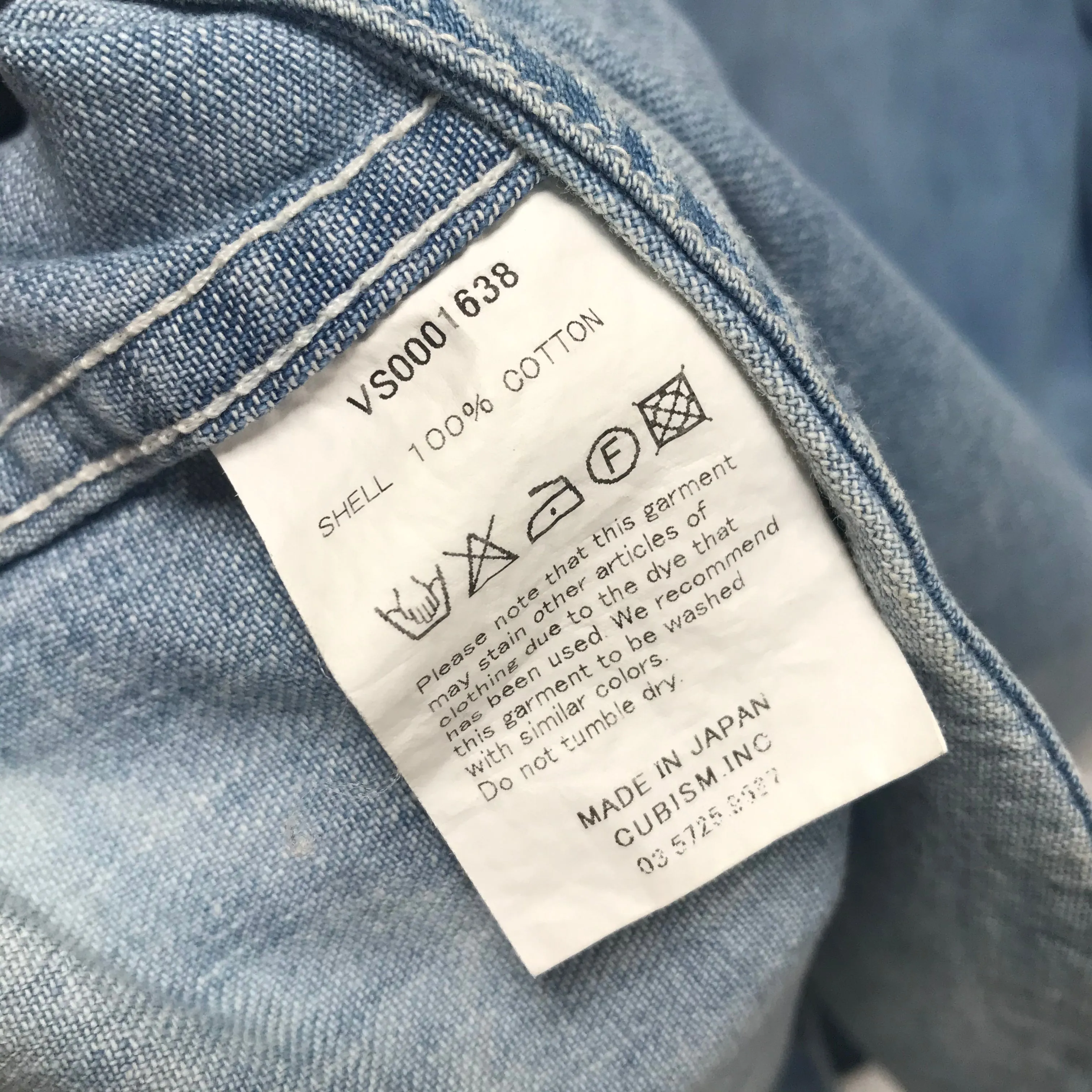 [M] VISVIM SOCIAL SCULPTURE SHIRT L/S DAMAGED INDIGO
