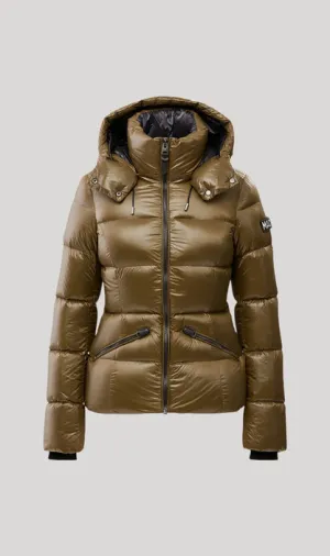 Mackage Ladies Hooded Light Down Jacket MADALYN-V Army