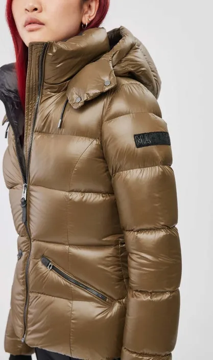 Mackage Ladies Hooded Light Down Jacket MADALYN-V Army