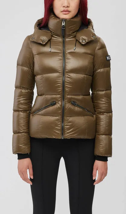 Mackage Ladies Hooded Light Down Jacket MADALYN-V Army