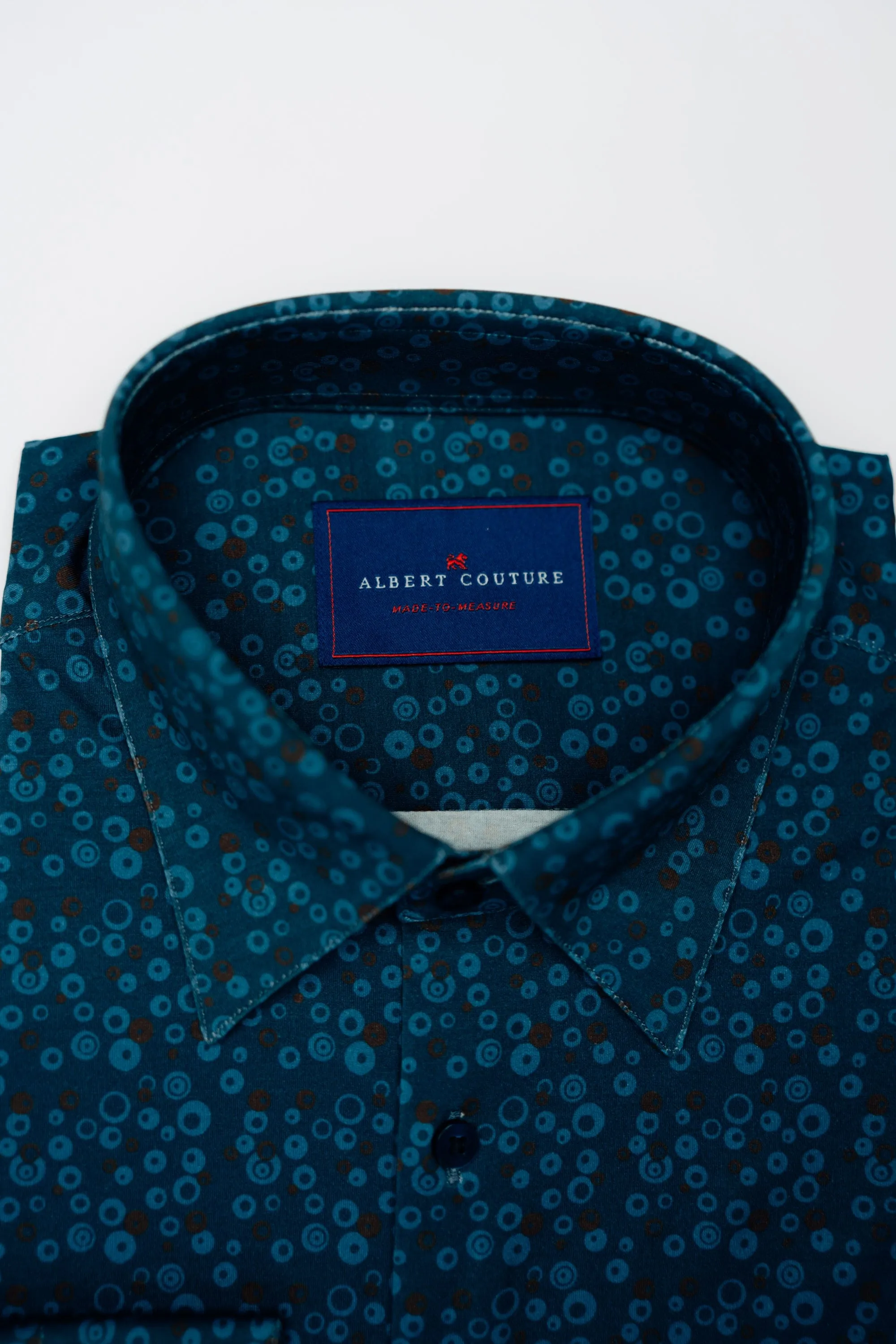 Men - Flower Poker Navy/green Long Sleeves Shirt
