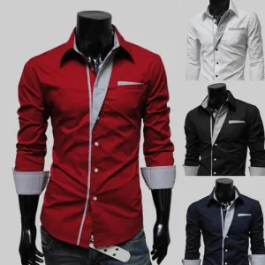 Men's 2 Tone Dress Shirt Including 2 Tone Pocket