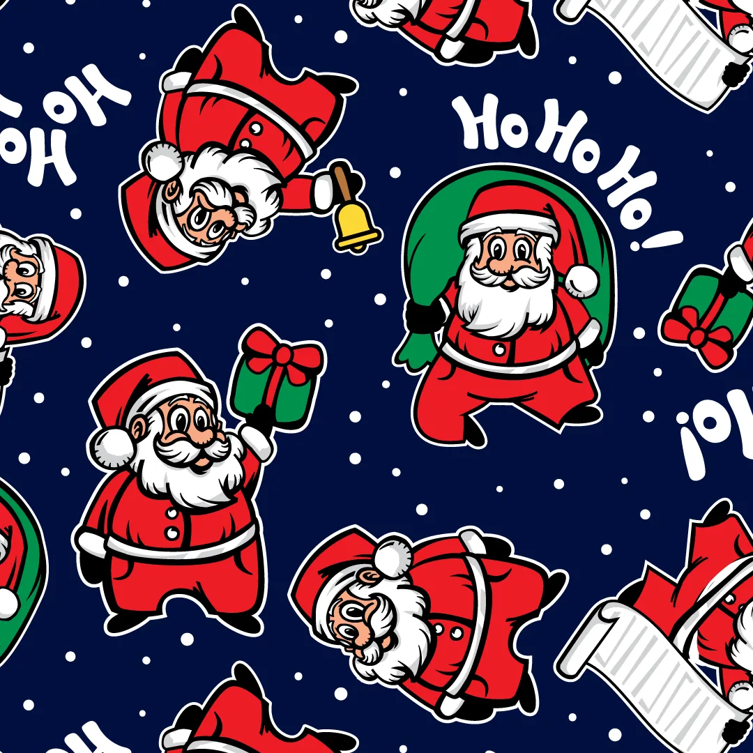 Mens Long Pyjamas - Santa - Trousers & T-Shirt