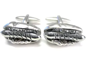 Metal Hotdog Cufflinks