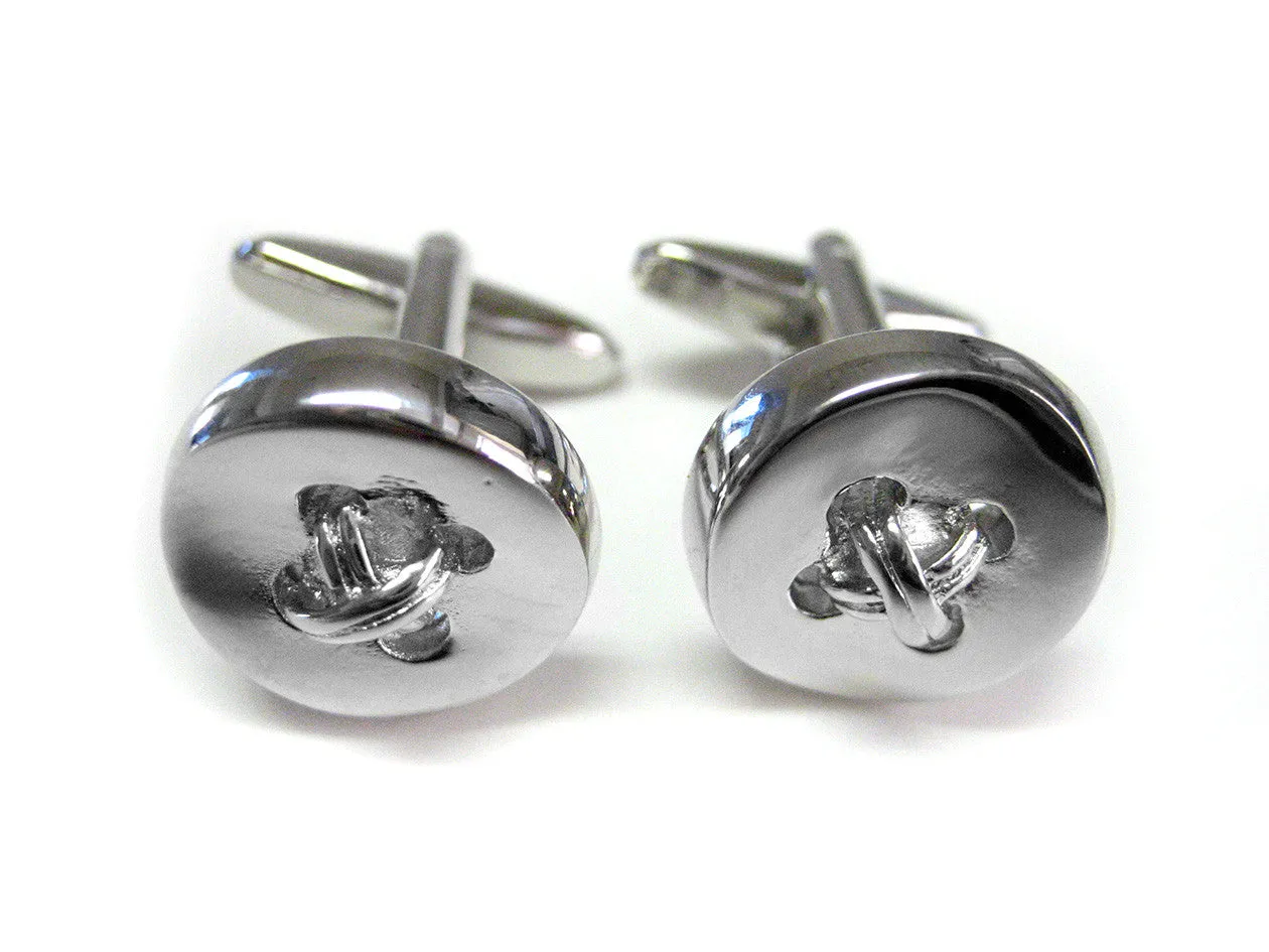 Metallic Button Cufflinks