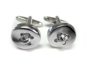 Metallic Button Cufflinks